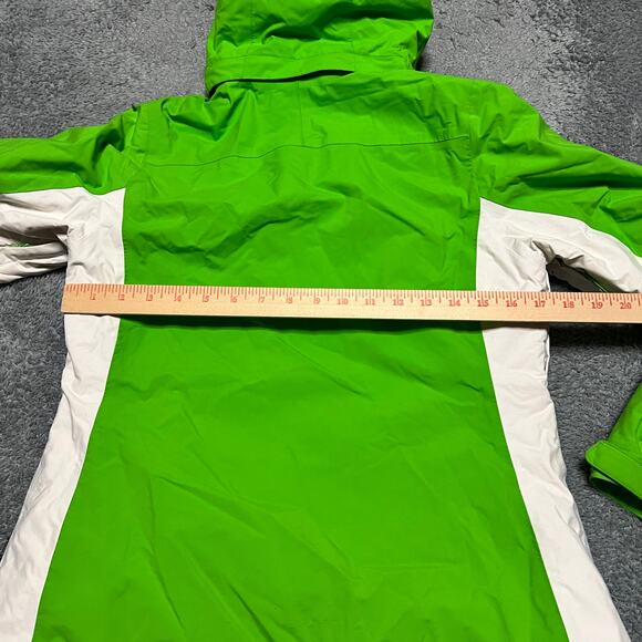 Helly Hansen Coat Womens Small Ski Jacket Lime Green RECCO Insulated Stretch - Picture 7 of 14